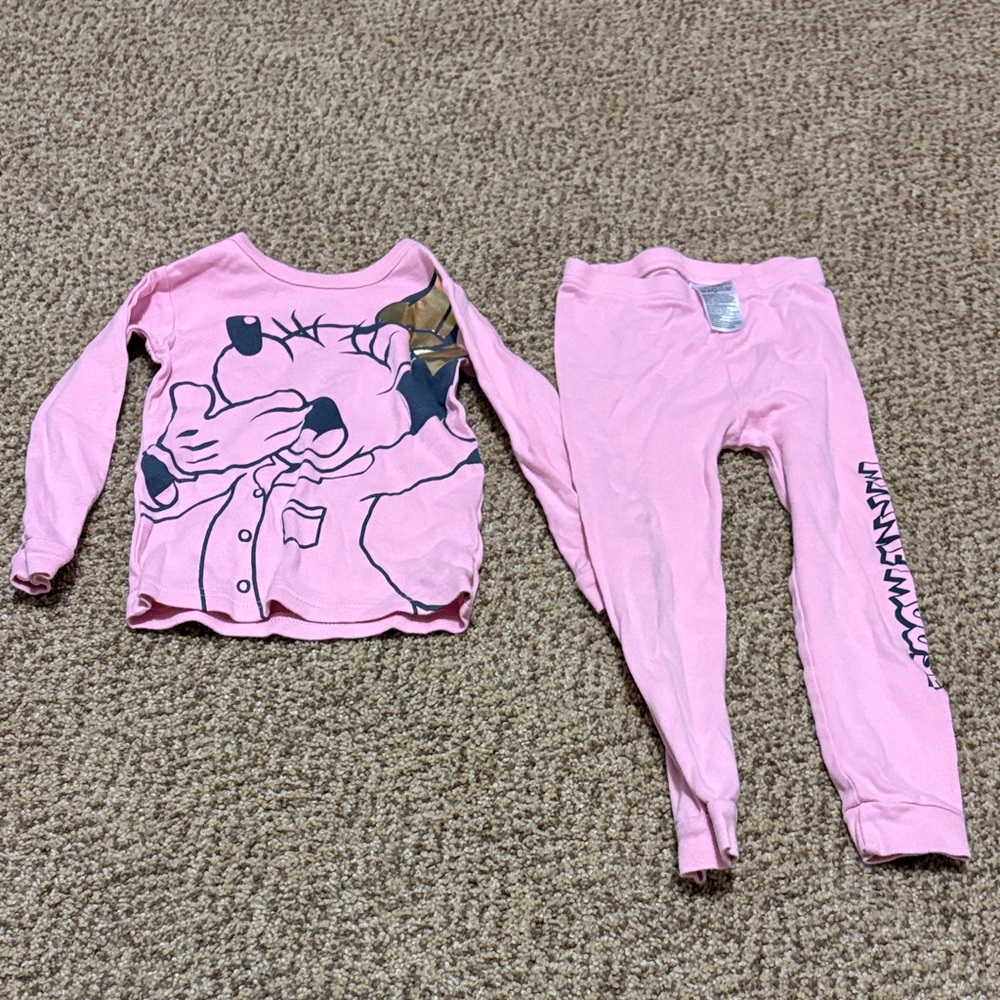 GAP Pink Cartoon Print Kids Pajama Set